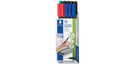 Marqueur permanent 318F Lumocolor, étui de 10