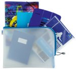 Pochette à fermeture à zip 'Mesh Bags', A5, rouge