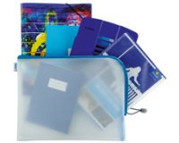 Pochette à fermeture à zip 'Mesh Bags', A5, rouge