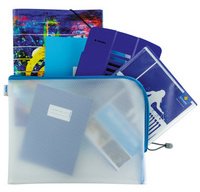 Pochette à fermeture à zip 'Mesh Bags', bleu