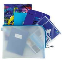 Hoes met ritssluiting 'Mesh Bags', A5, blauw