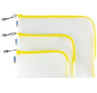 Pochette à fermeture à zip 'Mesh Bags', A4, rouge