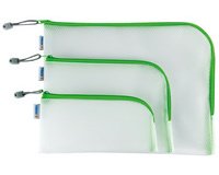 Pochette à fermeture à zip 'Mesh Bags', A4, rouge