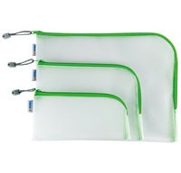 Pochette à fermeture à zip 'Mesh Bags', A4, rouge