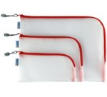 Pochette à fermeture à zip 'Mesh Bags', rouge