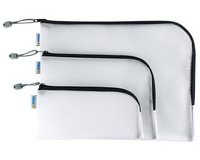 Pochette à fermeture à zip 'Mesh Bags', A4, rouge