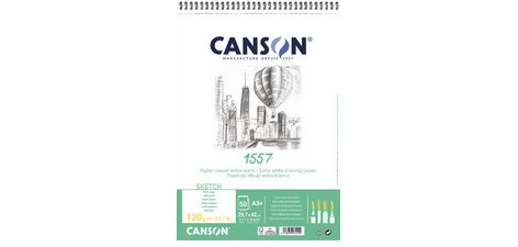 Album spiralé papier dessin 1557, A5, 120 g/m2