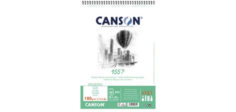 Album spiralé papier dessin 1557, A4, 180 g/m2