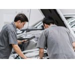 Lampe d'atelier à LED WL230B, gris/noir