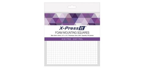 Carré mousse adhésif de montage X-Press It, 6 mm