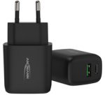 Chargeur USB Home Charger HC218PD, 2x port USB, noir