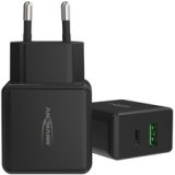 Chargeur USB Home Charger HC218PD, 2x port USB, noir