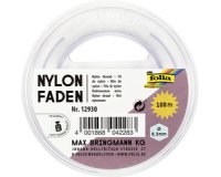 Fil nylon en bobine, 0,3 mm x 100 m, transparent