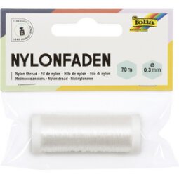 Fil nylon en bobine, 0,3 mm x 70 m, transparent