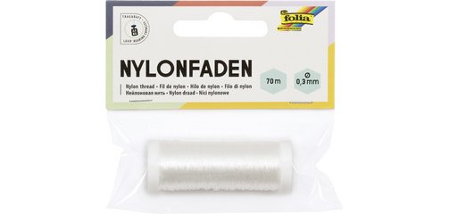Fil nylon en bobine, 0,3 mm x 70 m, transparent