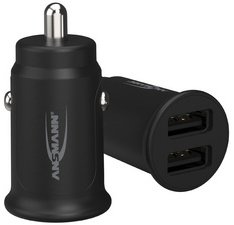 Chargeur voiture USB In-Car-Charger CC212, 2x USB