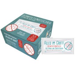 Lingette désinfectante 'Alles im Griff', boîte de 20
