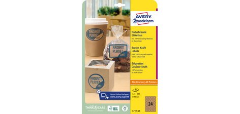 Etiquette couleur Kraft, diamètre : 40 mm