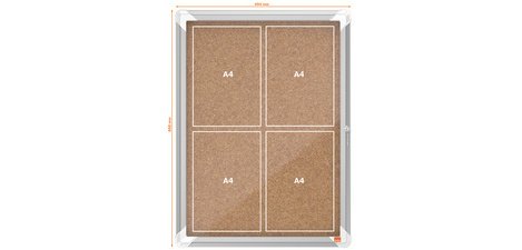 Premium Plus Cork Display Case, 8 x A4