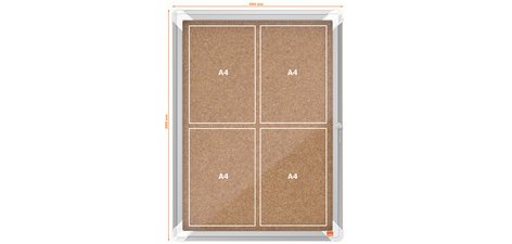 Vitrine d'affichage en liège Premium Plus, 8 x A4