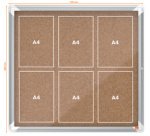 Vitrine d'affichage en liège Premium Plus, 8 x A4