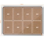 Vitrine d'affichage en liège Premium Plus, 8 x A4