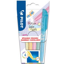 Subrayador borrable Pilot Frixion Light Soft pastel - Estuche de 6