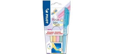 Subrayador borrable Pilot Frixion Light Soft pastel - Estuche de 6