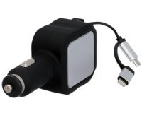 Multi chargeur de voiture USB, double, noir