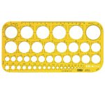 Trace-cercles 1-36 mm, jaune transparent