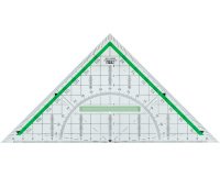 M+R equerre géométrique Green Line, 22 cm