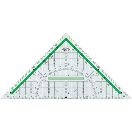 Equerre géométrique 'Green Line', hypoténuse: 230 mm