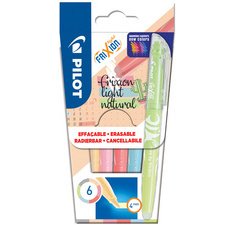 Estuche de 6 subrayadores borrables FRIXION Light Natural. Colores de moda