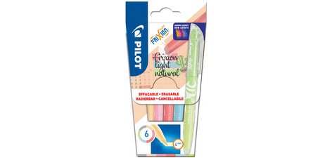 Estuche de 6 subrayadores borrables FRIXION Light Natural. Colores de moda