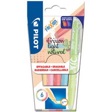 Estuche de 6 subrayadores borrables FRIXION Light Natural. Colores de moda
