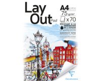 Layoutblock geleimt a4, 70 blatt weiß 75g, für alkoholmarker