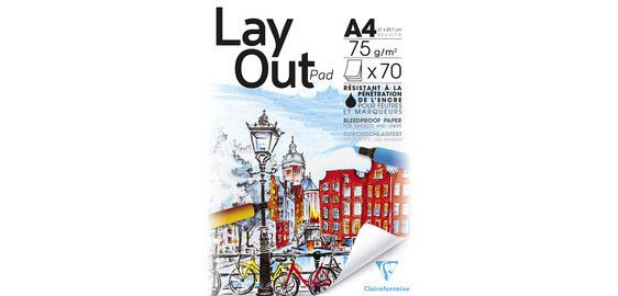 Bloc Layout, A4, uni, 75 g/m2, blanc