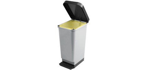 CEP Poubelle à pédale ROSSIGNOL, 45 litres, gris