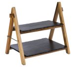 Présentoir de buffet, 2 étages, pliable