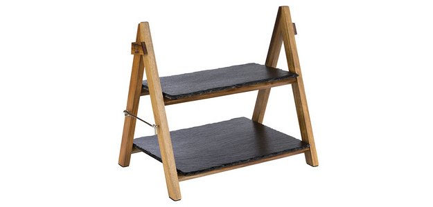 Buffet display stand, 2-tier, foldable