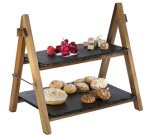 Présentoir de buffet, 2 étages, pliable