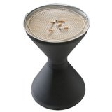 Cendrier sur pied DIABOLO, noir mat