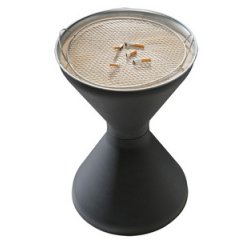 Cendrier sur pied DIABOLO, noir mat