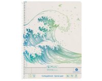 Cahier spiralé GREENline Vague, A4, quadrillé