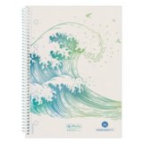 Cahier spiralé GREENline Vague, A5, quadrillé
