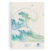 Cahier spiralé GREENline Vague, A5, quadrillé