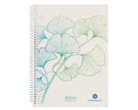 Cahier spiralé GREENline Ginkgo, A5, quadrillé