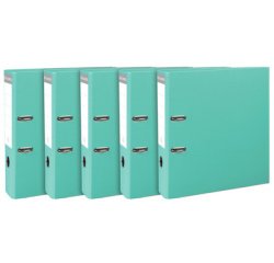 Exacompta, Set mit 5 Ordnern A4, PP, Rückenbreite 80mm, Prem'Touch-Mechanik
