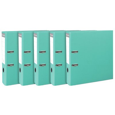 Lot de 5 classeurs à levier intérieur et extérieur en polypropylène - dos de 80mm - mécanique Prem'Touch - format à classer A4