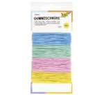 Cordon en caoutchouc PASTEL, 4 couleurs de 5 m assorti